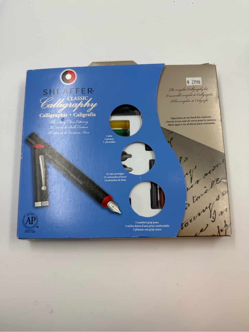 Sheaffer Classic Calligraphy Set Open Box